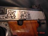 Ben Shostle Master engraved deep relief Smith & Wesson,model 41,2 tone,wood grips,signed Shostle over serial #,very rare one of a kind work of art !! - 2 of 15