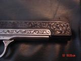 Ben Shostle Master engraved deep relief Smith & Wesson,model 41,2 tone,wood grips,signed Shostle over serial #,very rare one of a kind work of art !! - 9 of 15