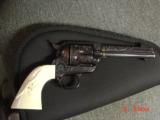 Colt SAA 3rd Gen.,45LC,master engraved by William C Severson,reblued,gold line inlays,steerhead with snake,real carved ivory grips,4 1/2
