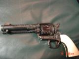 Colt SAA 3rd Gen.,45LC,master engraved by William C Severson,reblued,gold line inlays,steerhead with snake,real carved ivory grips,4 1/2