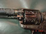 Colt SAA 3rd Gen.,45LC,master engraved by William C Severson,reblued,gold line inlays,steerhead with snake,real carved ivory grips,4 1/2