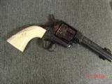 Colt SAA 3rd Gen.,45LC,master engraved by William C Severson,reblued,gold line inlays,steerhead with snake,real carved ivory grips,4 1/2
