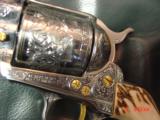 Colt SAA 2nd Gen.Master engraved by Clinton Finley,with 3 Cherubs,24K accents,45LC,5 1/2