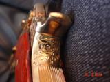 Smith & Wesson,model 559,9mm,24K gold plated,fully scroll engraved,Coco Bolo custom grips,& original grips,a 1 of a kind masterpiece - 4 of 15