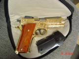 Smith & Wesson,model 559,9mm,24K gold plated,fully scroll engraved,Coco Bolo custom grips,& original grips,a 1 of a kind masterpiece - 2 of 15