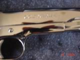 Colt Commercial 1911 Government,refinished bright high polished nickel,real Ox Horn grips,made in 1933,lanyard loop,awesome showpiece !! - 10 of 15