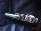 Colt Commercial 1911 Government,refinished bright high polished nickel,real Ox Horn grips,made in 1933,lanyard loop,awesome showpiece !! - 14 of 15