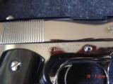 Colt Commercial 1911 Government,refinished bright high polished nickel,real Ox Horn grips,made in 1933,lanyard loop,awesome showpiece !! - 11 of 15