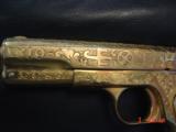 Colt 1903 Flannery Cattlebrand engraved,24K plated,real MOP grips,32 cal,made in 1906,hammerless,grip safety,109 year old work or art,awesome - 8 of 15