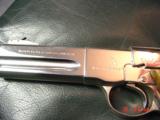 Colt Woodsman Match Target,1972,fully refinished in bright mirror nickel,22LR,heavy barrel,custom wood grips,adj site,awesome 1 of a kind showpiece !! - 5 of 15