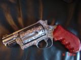 Taurus The Judge-fully 100% hand engraved by Flannery Engraving,high polished stainless,custom rosewood grips,unfired 2