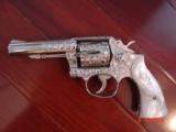 Smith & Wesson 10-6,fully engraved & refinished in bright nickel,by Flannery Engraving,4
