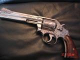 Smith & Wesson 686 no dash,deep relief Master Engraved by Terry Wallace,custom Rosewood grips,6