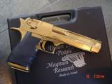 Magnum Research/IMI Desert Eagle 50AE,bright Titanium Gold,6