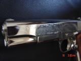 Colt 1911,Worls War II European Theater Operations,bright nickel,engraved,Maple grips,in fitted oak & glass case,7 nickel bullets,looks unfired ! awes - 7 of 15