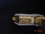 Browning Baby 25cal,Belgium,100%+ master engraved by Flannery,24K plated,white Browning grips,1965,in custom Oak case,a work of art !! - 12 of 15