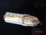 Browning Baby 25cal,Belgium,100%+ master engraved by Flannery,24K plated,white Browning grips,1965,in custom Oak case,a work of art !! - 10 of 15