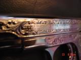 Colt 1903,32 acp,master scroll engraved by Santiago leis,refinished bright nickel,made 1921,faux Ivory grips,a real work of art,& certificate - 9 of 15