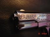 Colt 1903,32 acp,master scroll engraved by Santiago leis,refinished bright nickel,made 1921,faux Ivory grips,a real work of art,& certificate - 8 of 15