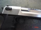 Magnum Research Desert Eagle 50AE,-the latest 2 tone solid stainless with built in Compensator,6