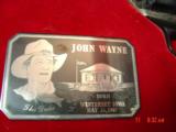Colt New Frontier,John Wayne The Duke Commemorative with Sterling Silver inlays,& sterling plate in fitted wood case,22LR,unfired,like brand new - 3 of 15
