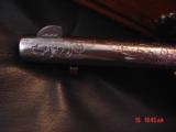 American Western Arms,Custom Engraved matched set,24k accents,birdhead frame,ivory grips,fitted wood case-45lc,5 1/2