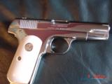 Colt 1908,380aut0,fully refinished in bright nickel in 2015,made in 1921,bonded ivory grips, hammerless,grip safety,as nice as they get ! a showpiece- 1 of 15