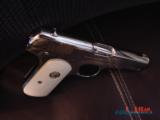 Colt 1908,380aut0,fully refinished in bright nickel in 2015,made in 1921,bonded ivory grips, hammerless,grip safety,as nice as they get ! a showpiece- 2 of 15