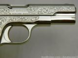 Colt 1903,32auto,Master engraved,refinished nickel,made 1928,faux ivory grips,hammerless,1 of a kind work of art ! awesome !! - 3 of 15