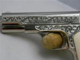 Colt 1903,32auto,Master engraved,refinished nickel,made 1928,faux ivory grips,hammerless,1 of a kind work of art ! awesome !! - 7 of 15