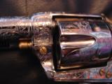 Colt SAA 2nd Gen.,45LC,fully engraved by Brian Mears,refinished nickel & 24K gold accents,real Ivory grips,4 3/4