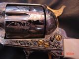 Colt SAA 2nd Gen.,45LC,fully engraved by Brian Mears,refinished nickel & 24K gold accents,real Ivory grips,4 3/4