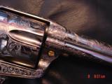 Colt SAA 2nd Gen.,45LC,fully engraved by Brian Mears,refinished nickel & 24K gold accents,real Ivory grips,4 3/4