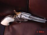 Colt SAA 2nd Gen.,45LC,fully engraved by Brian Mears,refinished nickel & 24K gold accents,real Ivory grips,4 3/4