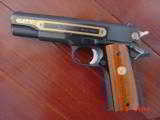 Colt Series 70,45acp,LAPD Commemorative,24k engraved,custom grips,& fitted wood case with brass plate,looks unfired !! - 15 of 15