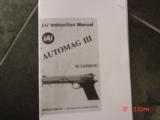 AMT/IAI AutoMag III,30 carbine,6 1/2