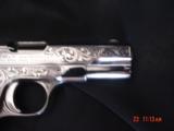 Colt 1908,380 hammerless,master engraved & refinished nickel by S.Leis,made 1929,faux ivory grips,certificate,awesome 1 of a kind !! - 13 of 15