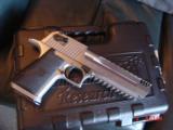 Magnum Research Desert Eagle 50AE,hardest one to find in all solid stainless with compensator built on, 2 rails,6
