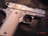 Colt Lightweight Defender,full engraved by Flannery Engraving,3",45ACP,polished stainless slide,very deep engraving by hand,NIB,1 of a kind !! - 7 of 15