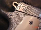 Colt Lightweight Defender,full engraved by Flannery Engraving,3",45ACP,polished stainless slide,very deep engraving by hand,NIB,1 of a kind !! - 8 of 15