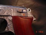 Walther/Interarms PPK 380,fully engraved & polished by Flannery Engraving,custom Rosewood grips,2 mags,box & manual-1 of a kind showpiece-awesome !! - 2 of 15