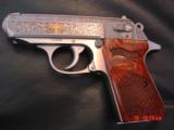 Walther PPK/S 1 of 400 Federal Eagle,from Talo,engraved slide,gold eagle,laser engraved Rosewood grips,2 mags,in box with all papers,unfired,very rare - 1 of 15