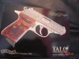 Walther PPK/S 1 of 400 Federal Eagle,from Talo,engraved slide,gold eagle,laser engraved Rosewood grips,2 mags,in box with all papers,unfired,very rare - 11 of 15