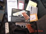 Walther PPK/S 1 of 400 Federal Eagle,from Talo,engraved slide,gold eagle,laser engraved Rosewood grips,2 mags,in box with all papers,unfired,very rare - 9 of 15