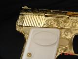 Browning Baby 25 auto,fully engraved & 24K Gold plated by Flannery,made 1967,awesome tiny work of art !! - 3 of 15