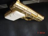 Browning Baby 25 auto,fully engraved & 24K Gold plated by Flannery,made 1967,awesome tiny work of art !! - 15 of 15