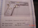 Colt Government 1911,series 80,Master Engraved & refinished in nickel & 24k gold,2 mags,never fired,awesome showpiece !! - 14 of 15