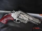 Smith & Wesson 500,4" fully engraved & polished by Flannery Engraving,Rosewood grips,awesome work of art Hand Cannon !! - 1 of 15