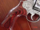 Smith & Wesson 500,4" fully engraved & polished by Flannery Engraving,Rosewood grips,awesome work of art Hand Cannon !! - 6 of 15