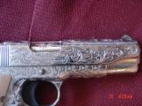 Colt Commander 45,4 1/4",fully polished & engraved by Flannery Engraving,faux ivory grips & originals,unfired in case & manual,awesome masterpiec - 3 of 15